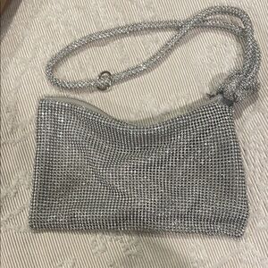 Silver Mesh Evening Bag